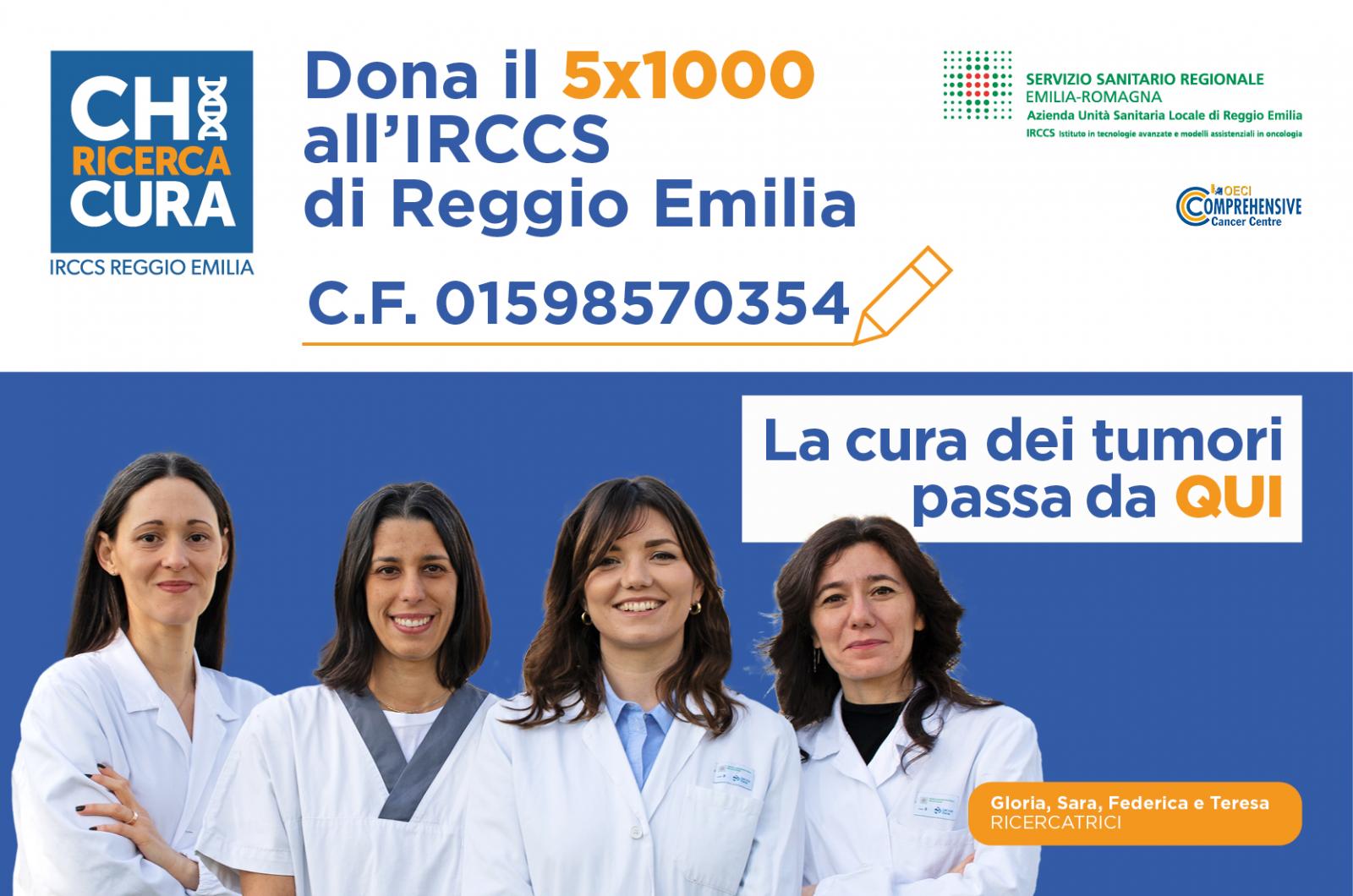 5 per mille all'AUSL-IRCCS di Reggio Emilia