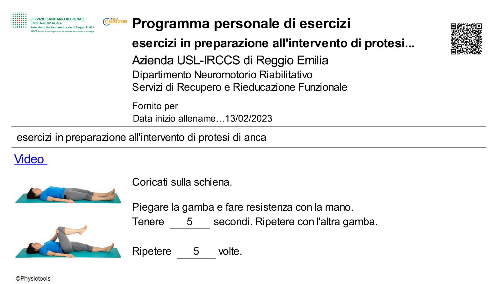 Esercizi preparatori protesi di anca