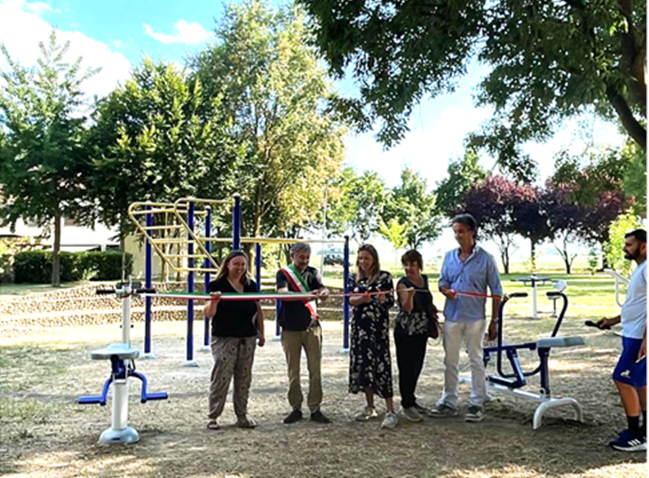 Inaugurata ieri a Fabbrico al Parco dell’acquedotto  la Palestra sotto il cielo