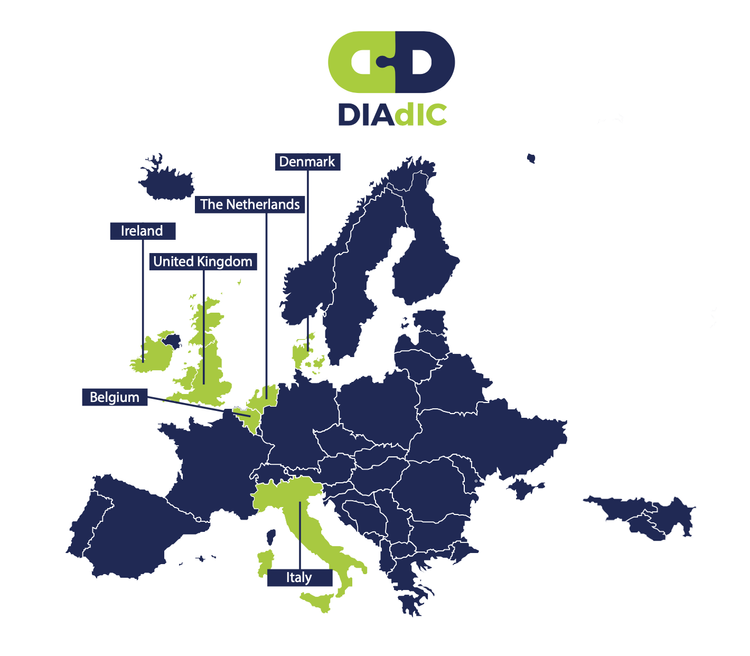 Paesi partecipanti al progetto DIAdIC