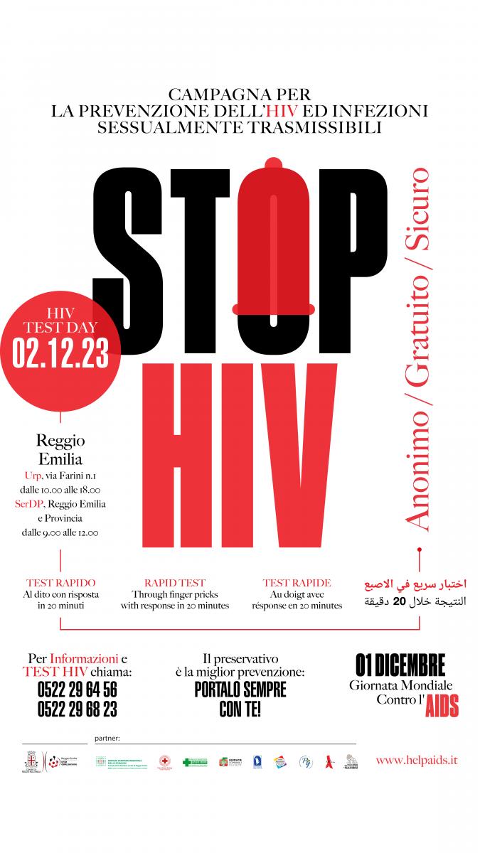 Locandina Stop HIV 2 dicembre 2023